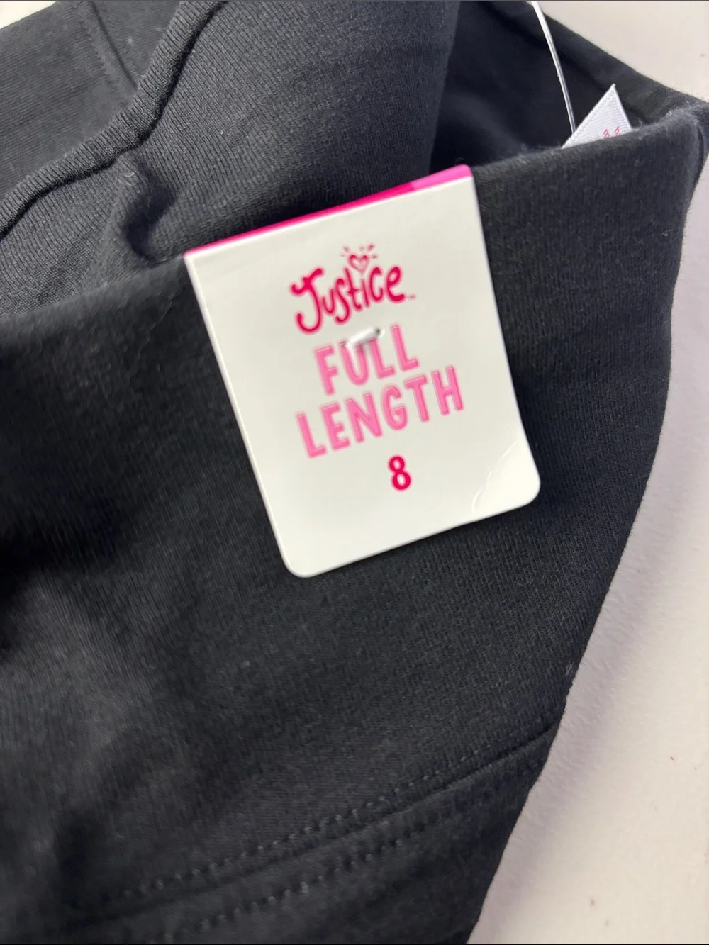 Justice Black Full Length Leggings with 'Team Awesome' Unicorn Graphic